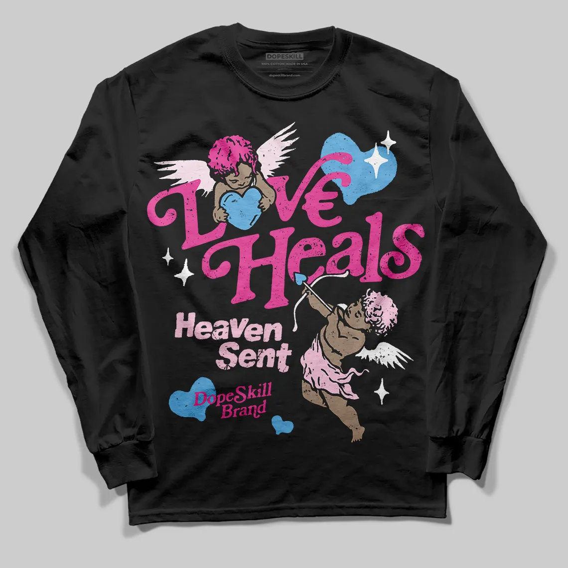 Pink Collection DopeSkill Long Sleeve T-Shirt New Love Heals Graphic sold by DopeSkill product image thumbnail 2