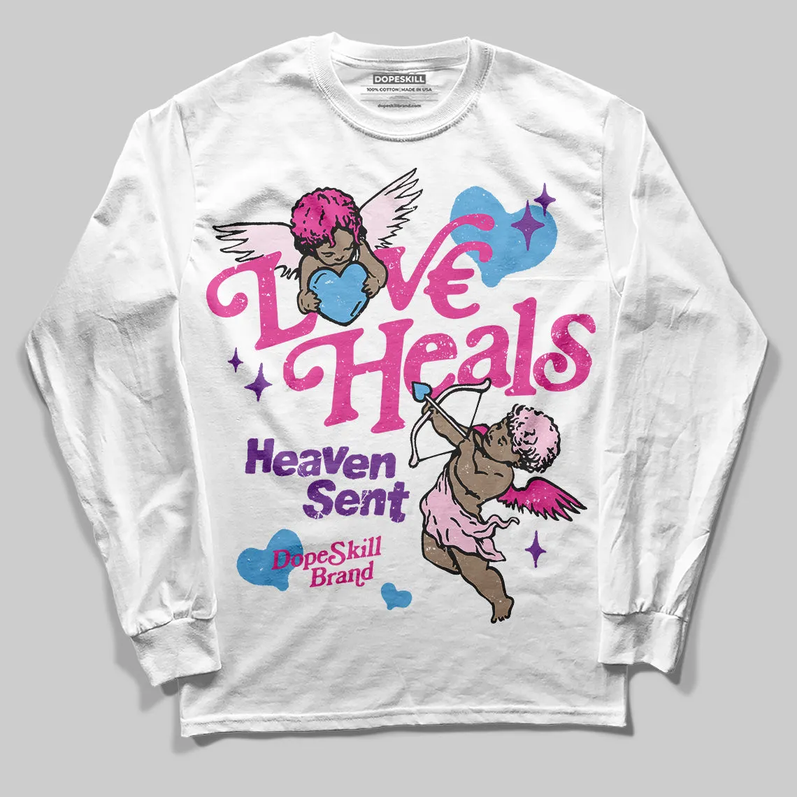 Pink Collection DopeSkill Long Sleeve T-Shirt New Love Heals Graphic sold by DopeSkill