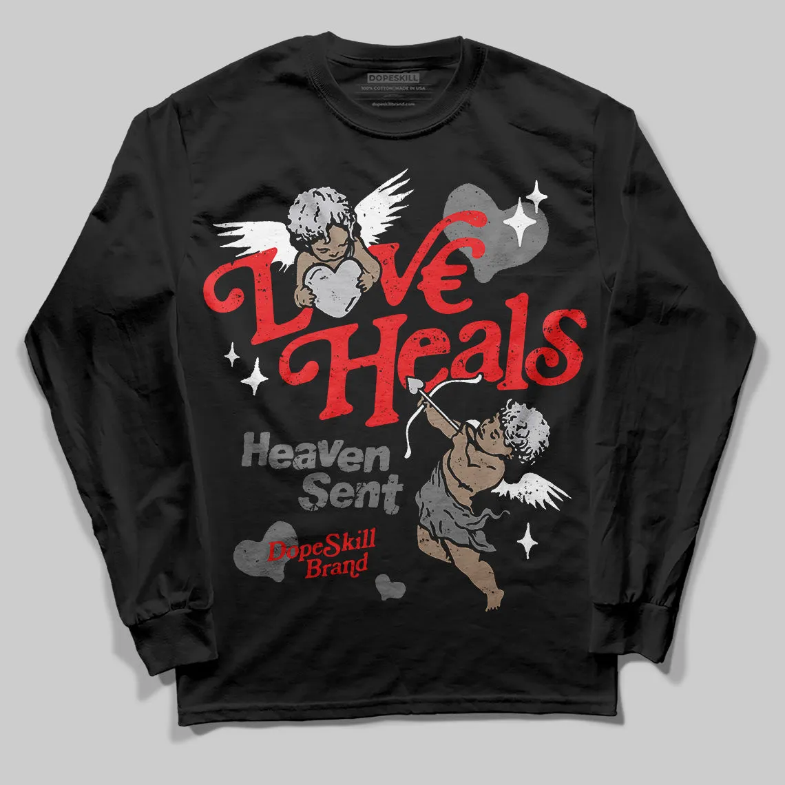 Grey Collection DopeSkill Long Sleeve T-Shirt New Love Heals Graphic sold by DopeSkill product image thumbnail 2