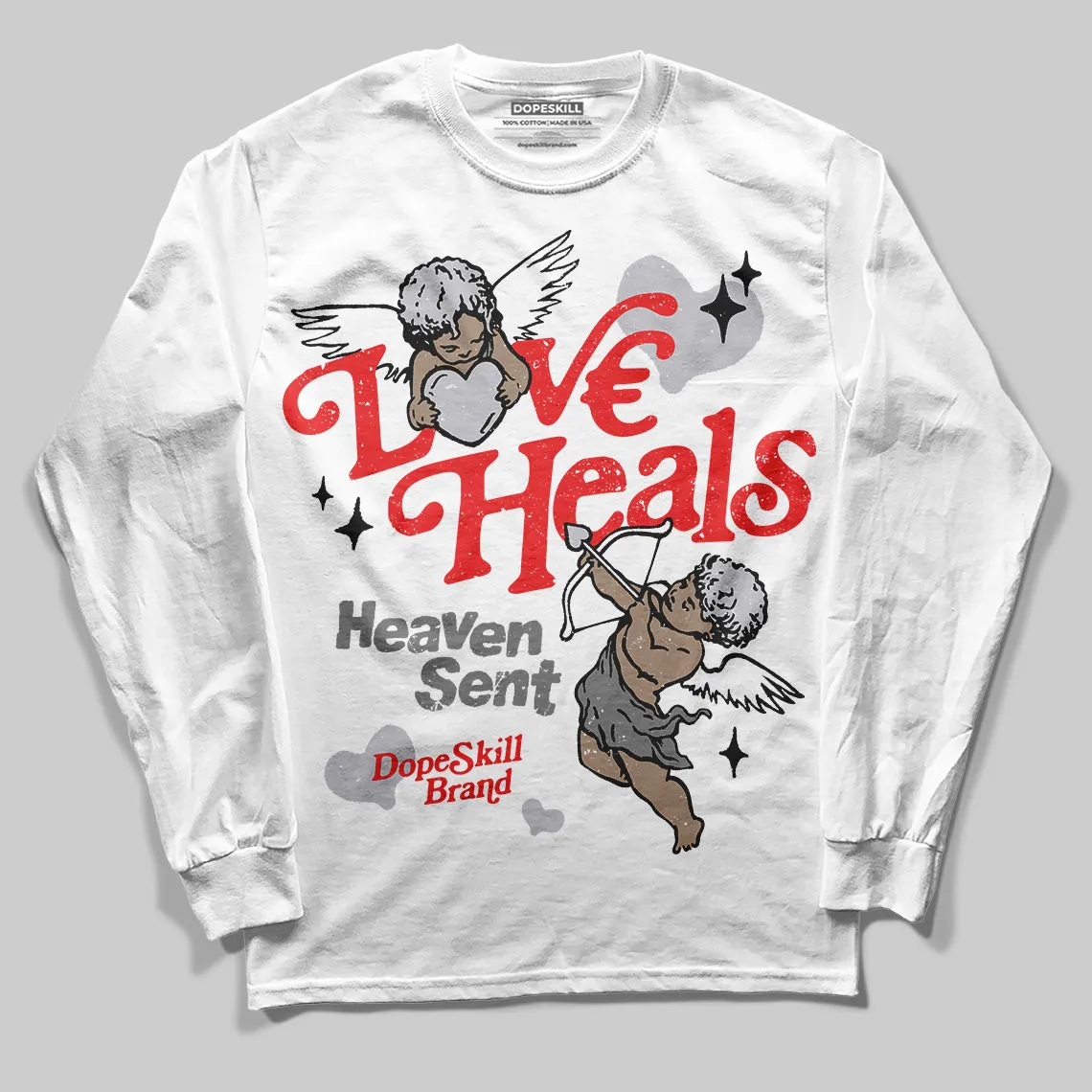 Grey Collection DopeSkill Long Sleeve T-Shirt New Love Heals Graphic sold by DopeSkill