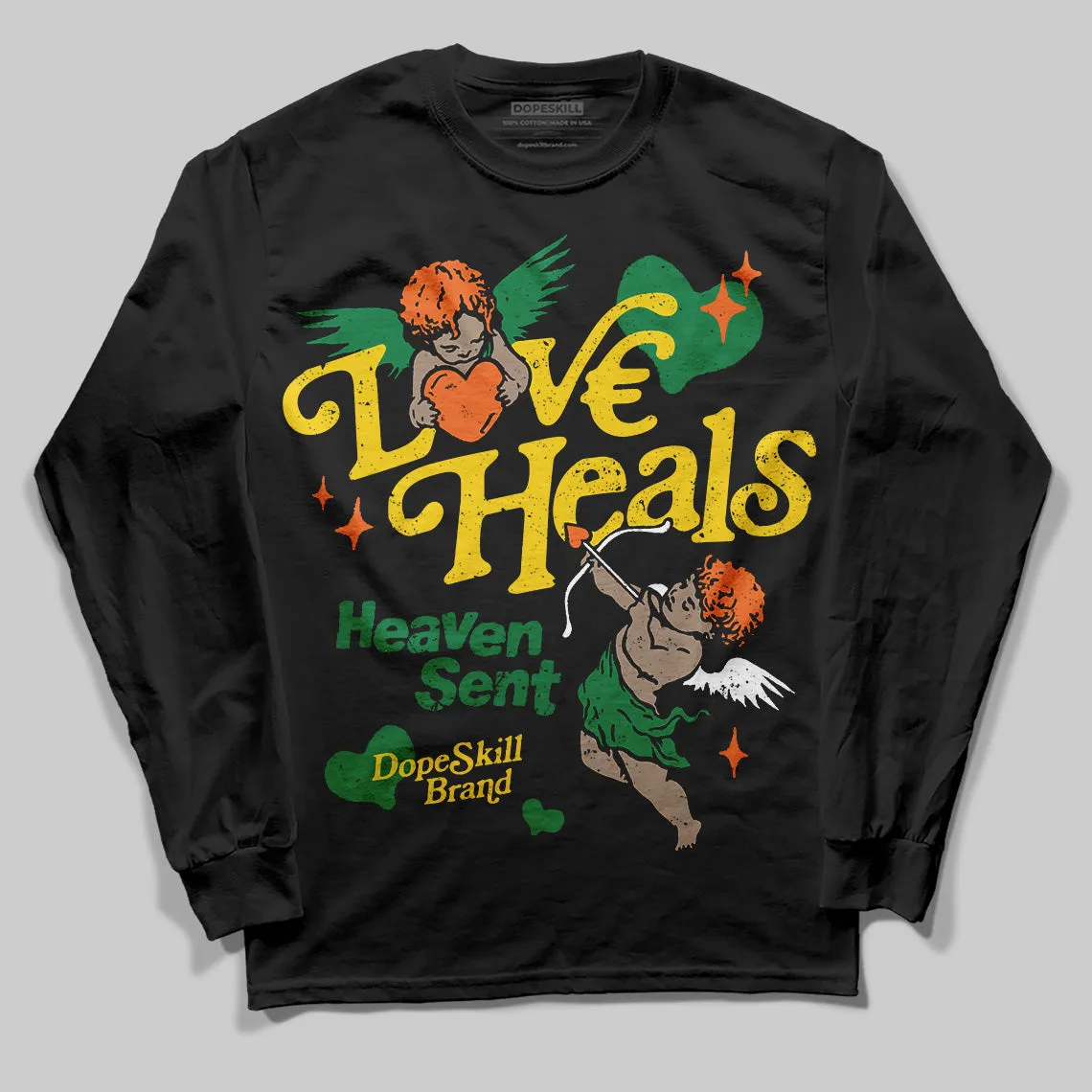 Green Collection DopeSkill Long Sleeve T-Shirt New Love Heals Graphic sold by DopeSkill product image thumbnail 2