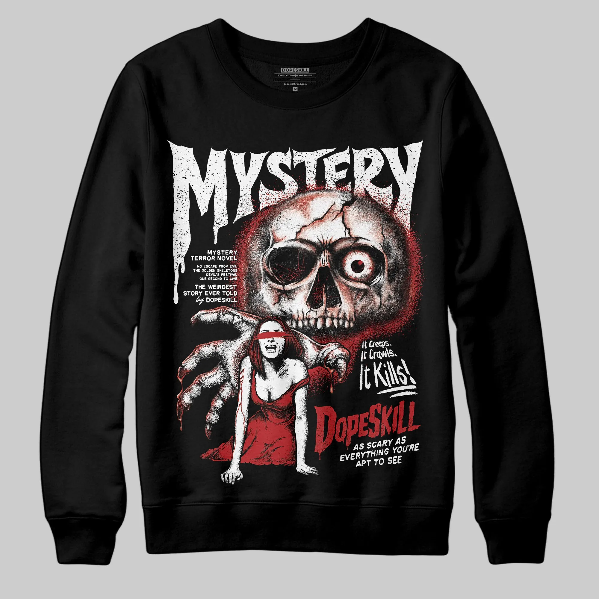 Black Toe Reimagined 1s DopeSkill Sweatshirt Mystery Ghostly Grasp Graphic sold by DopeSkill