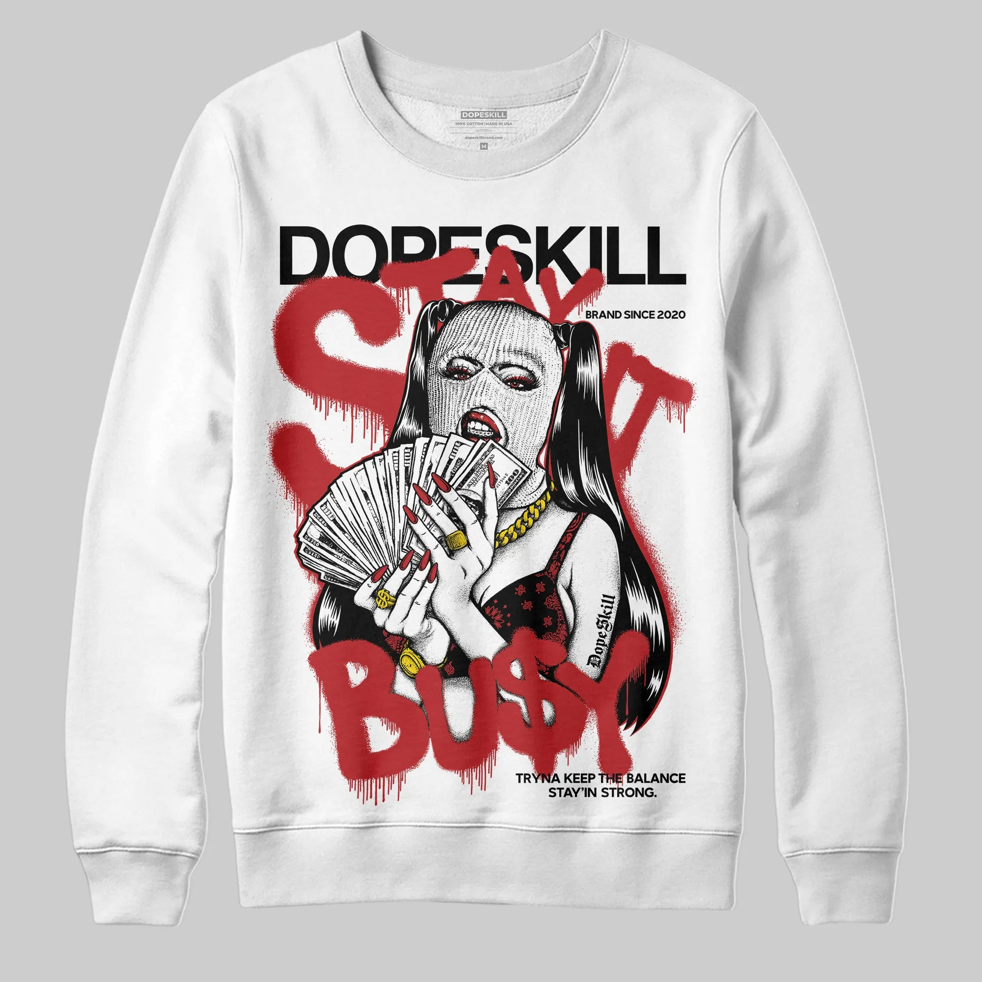 Black Toe Reimagined 1s DopeSkill Sweatshirt Stay It Busy Graphic sold by DopeSkill product image thumbnail 2