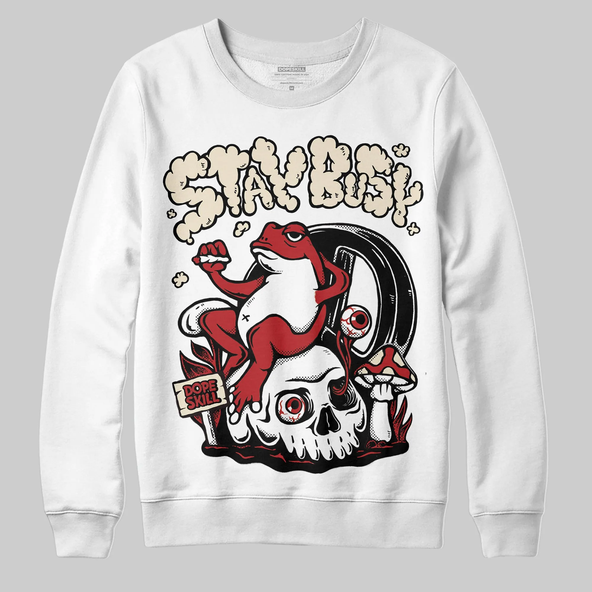 Black Toe Reimagined 1s DopeSkill Sweatshirt Stay Busy Graphic sold by DopeSkill product image thumbnail 2