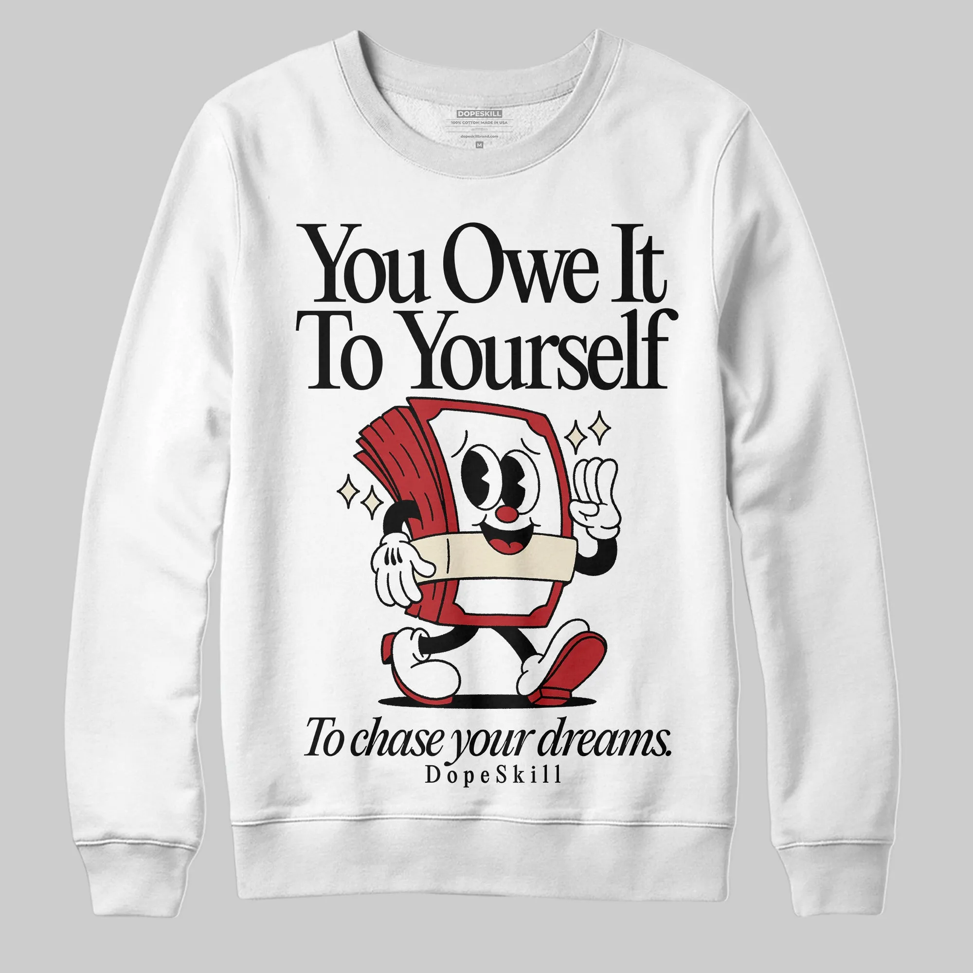 Black Toe Reimagined 1s DopeSkill Sweatshirt Owe It To Yourself Graphic sold by DopeSkill product image thumbnail 2
