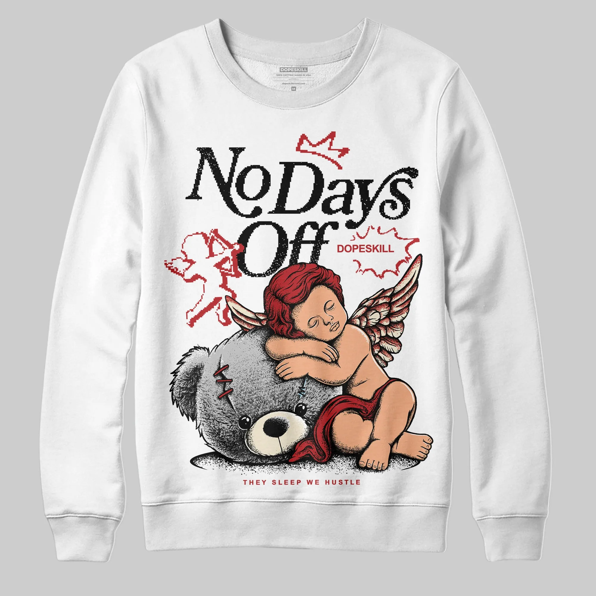 Black Toe Reimagined 1s DopeSkill Sweatshirt New No Days Off Graphic sold by DopeSkill product image thumbnail 2