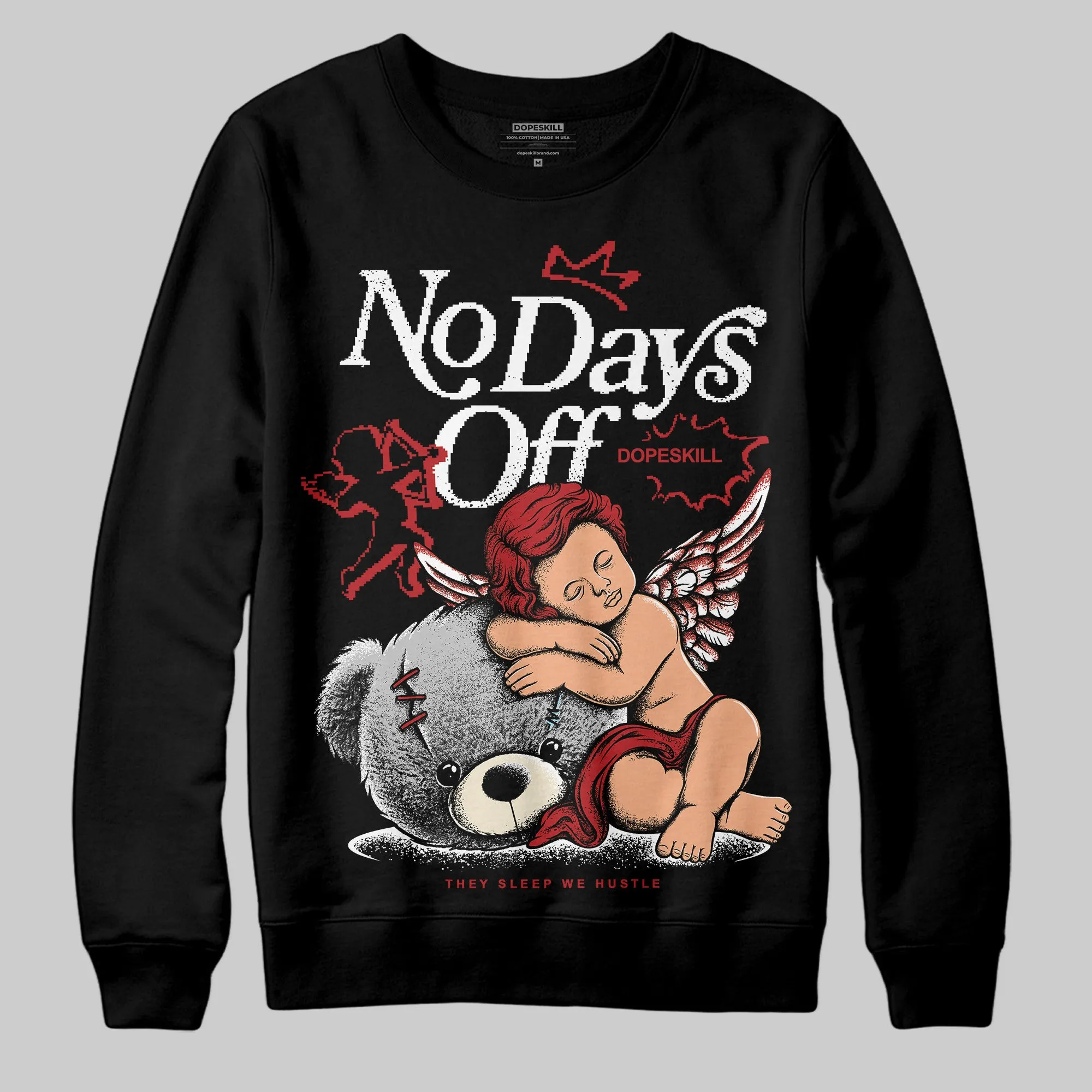 Black Toe Reimagined 1s DopeSkill Sweatshirt New No Days Off Graphic sold by DopeSkill