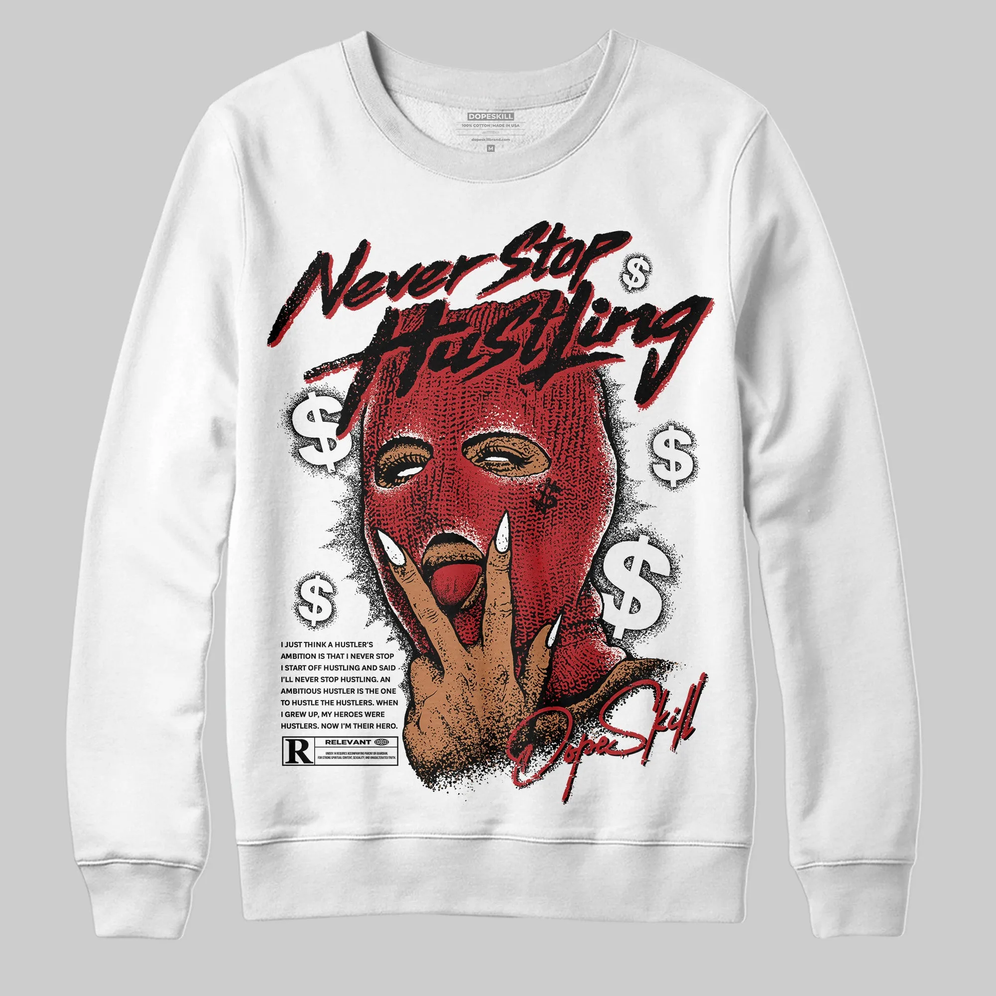 Black Toe Reimagined 1s DopeSkill Sweatshirt Never Stop Hustling Graphic sold by DopeSkill product image thumbnail 2