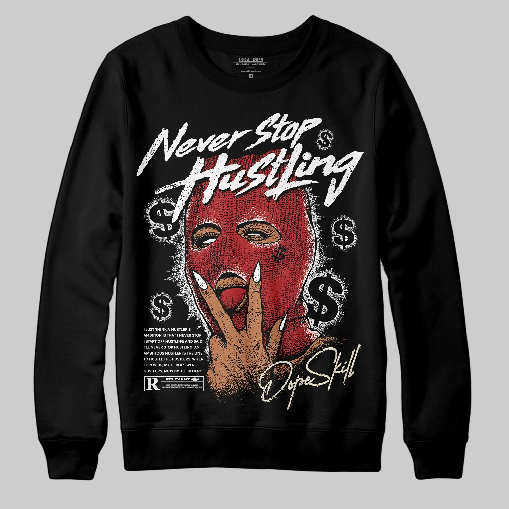 Black Toe Reimagined 1s DopeSkill Sweatshirt Never Stop Hustling Graphic sold by DopeSkill