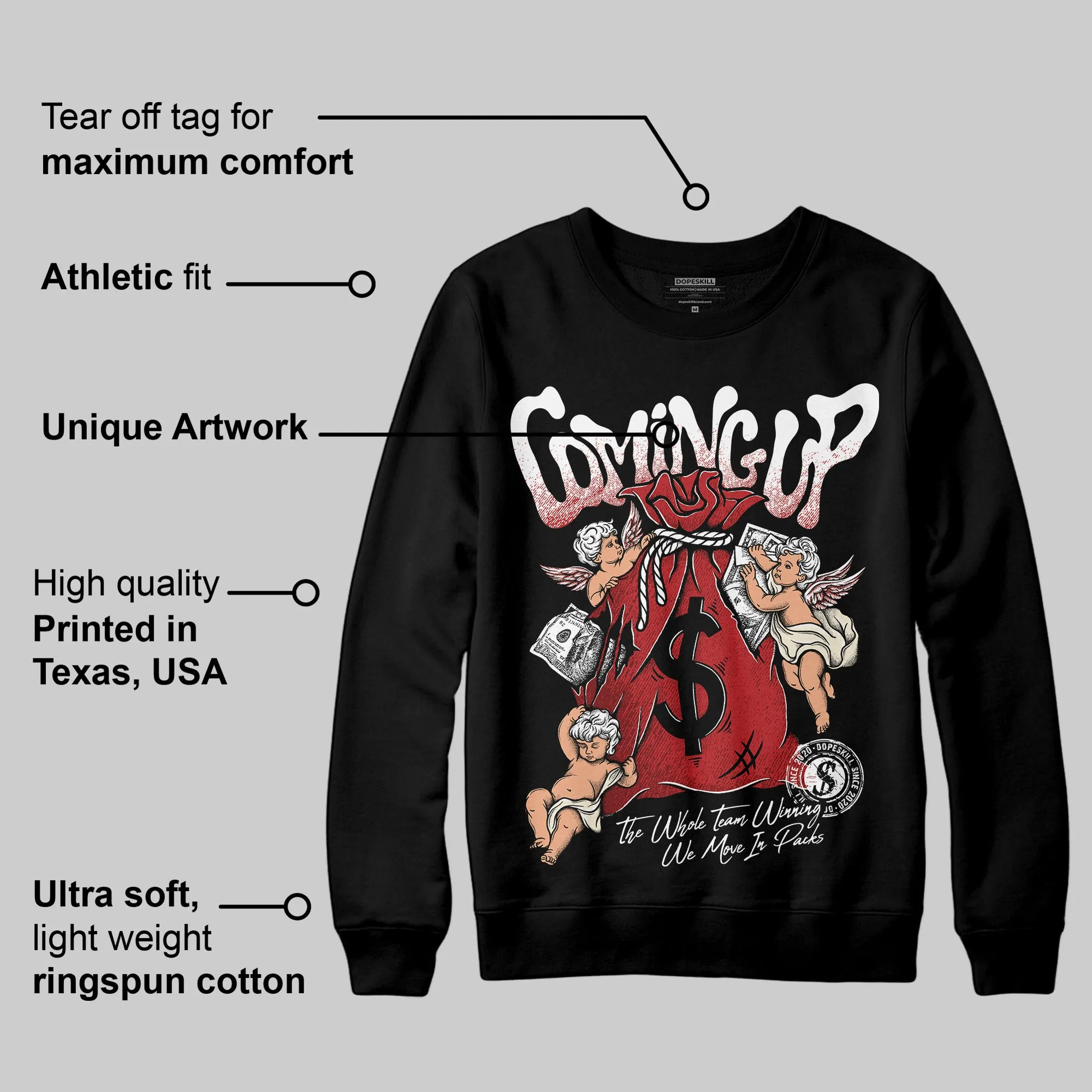 Black Toe Reimagined 1s DopeSkill Sweatshirt Money Bag Coming Up Graphic sold by DopeSkill product image thumbnail 3