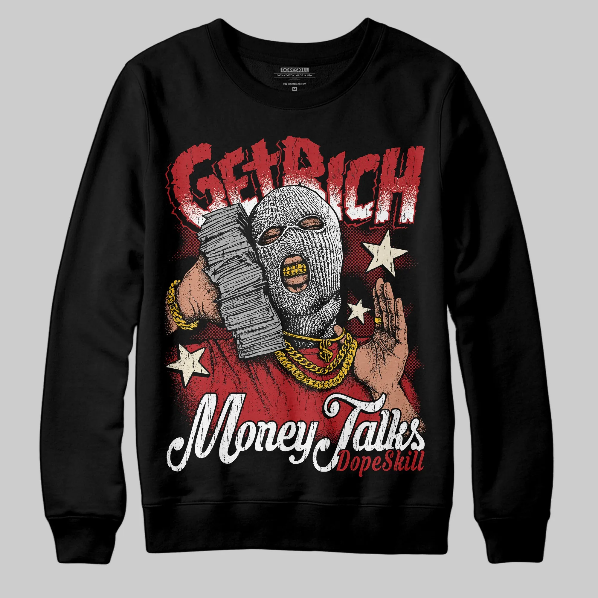 Black Toe Reimagined 1s DopeSkill Sweatshirt Get Rich Graphic sold by DopeSkill