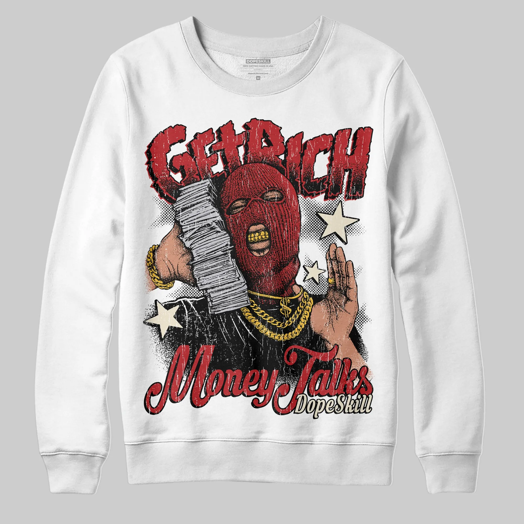 Black Toe Reimagined 1s DopeSkill Sweatshirt Get Rich Graphic sold by DopeSkill product image thumbnail 2