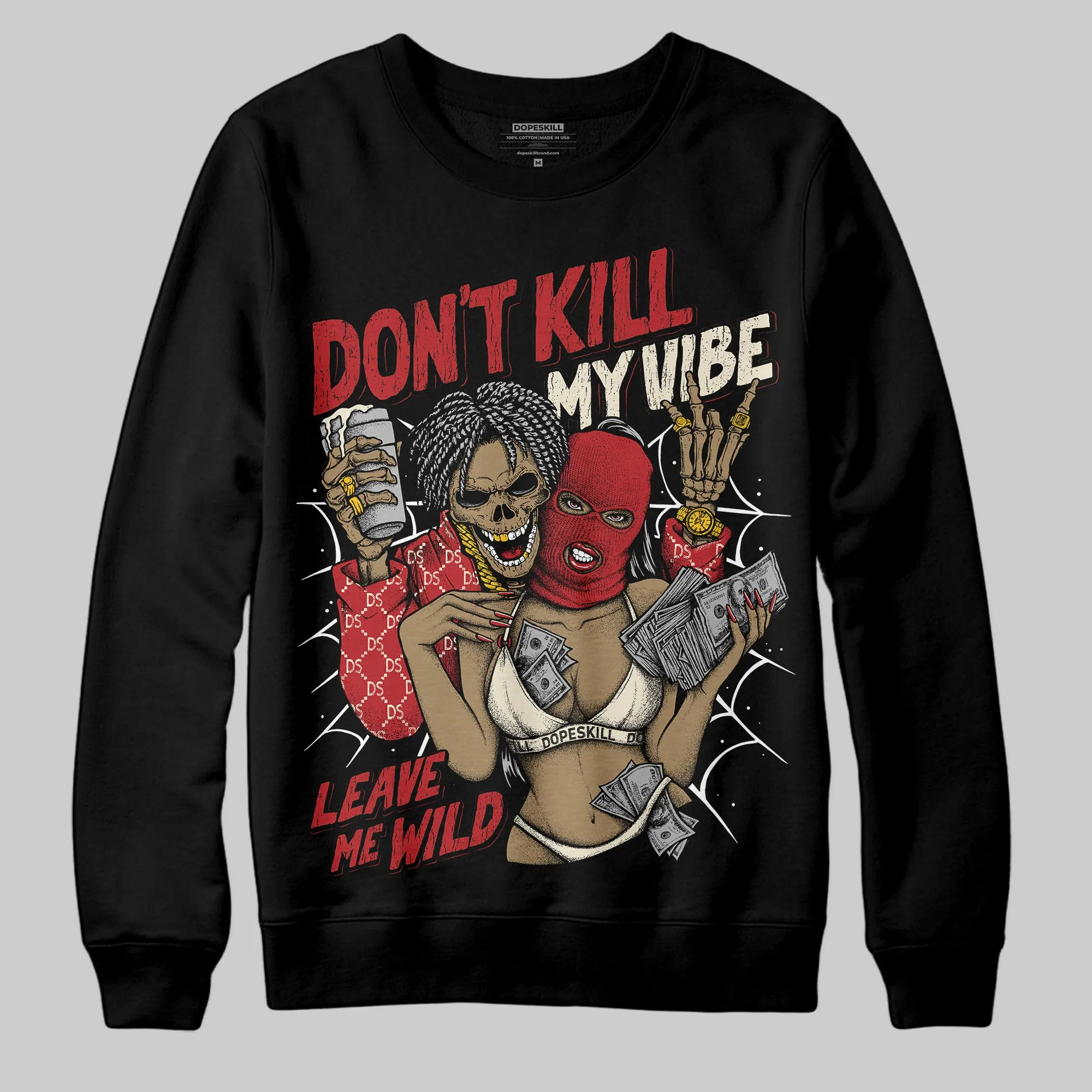 Black Toe Reimagined 1s DopeSkill Sweatshirt Don't Kill My Vibe Graphic sold by DopeSkill