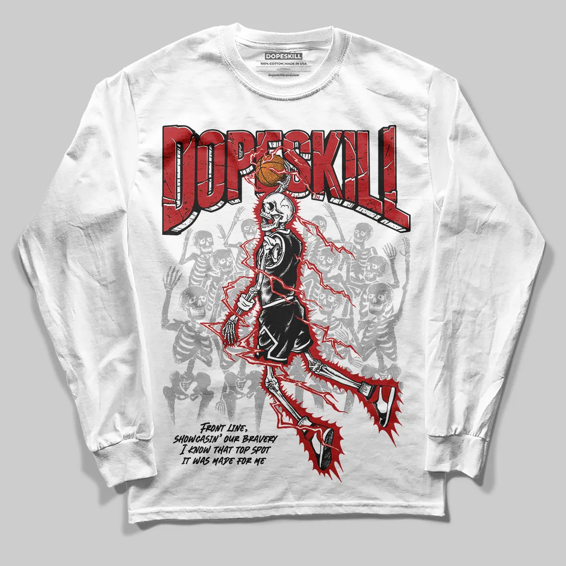 Black Toe Reimagined 1s DopeSkill Long Sleeve T-Shirt Thunder Dunk Graphic sold by DopeSkill product image thumbnail 2