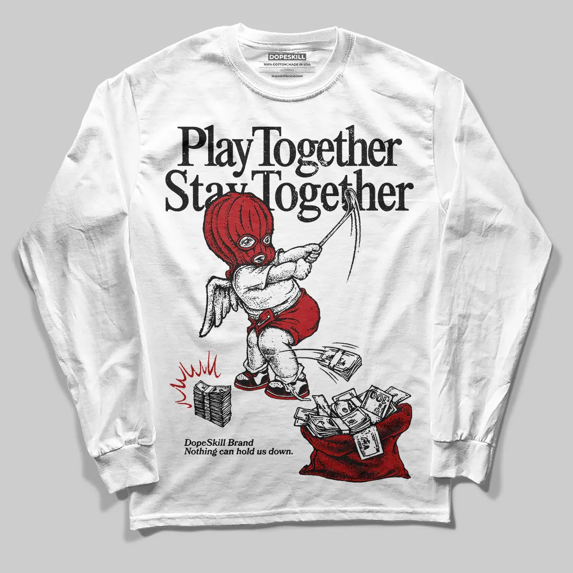 Black Toe Reimagined 1s DopeSkill Long Sleeve T-Shirt Play together, Stay together Graphic sold by DopeSkill product image thumbnail 2