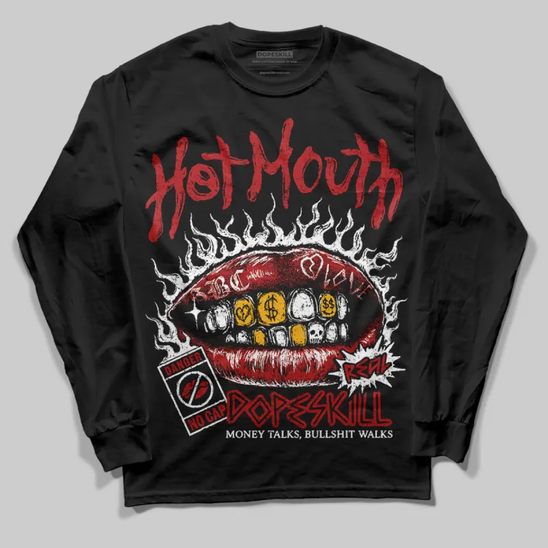 Black Toe Reimagined 1s DopeSkill Long Sleeve T-Shirt Hot Mouth Graphic sold by DopeSkill
