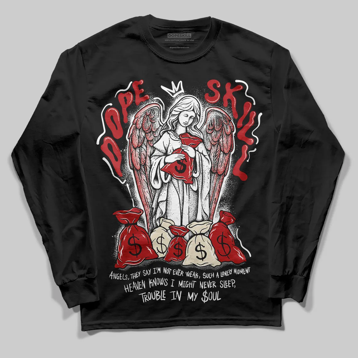 Black Toe Reimagined 1s DopeSkill Long Sleeve T-Shirt Angels Graphic sold by DopeSkill