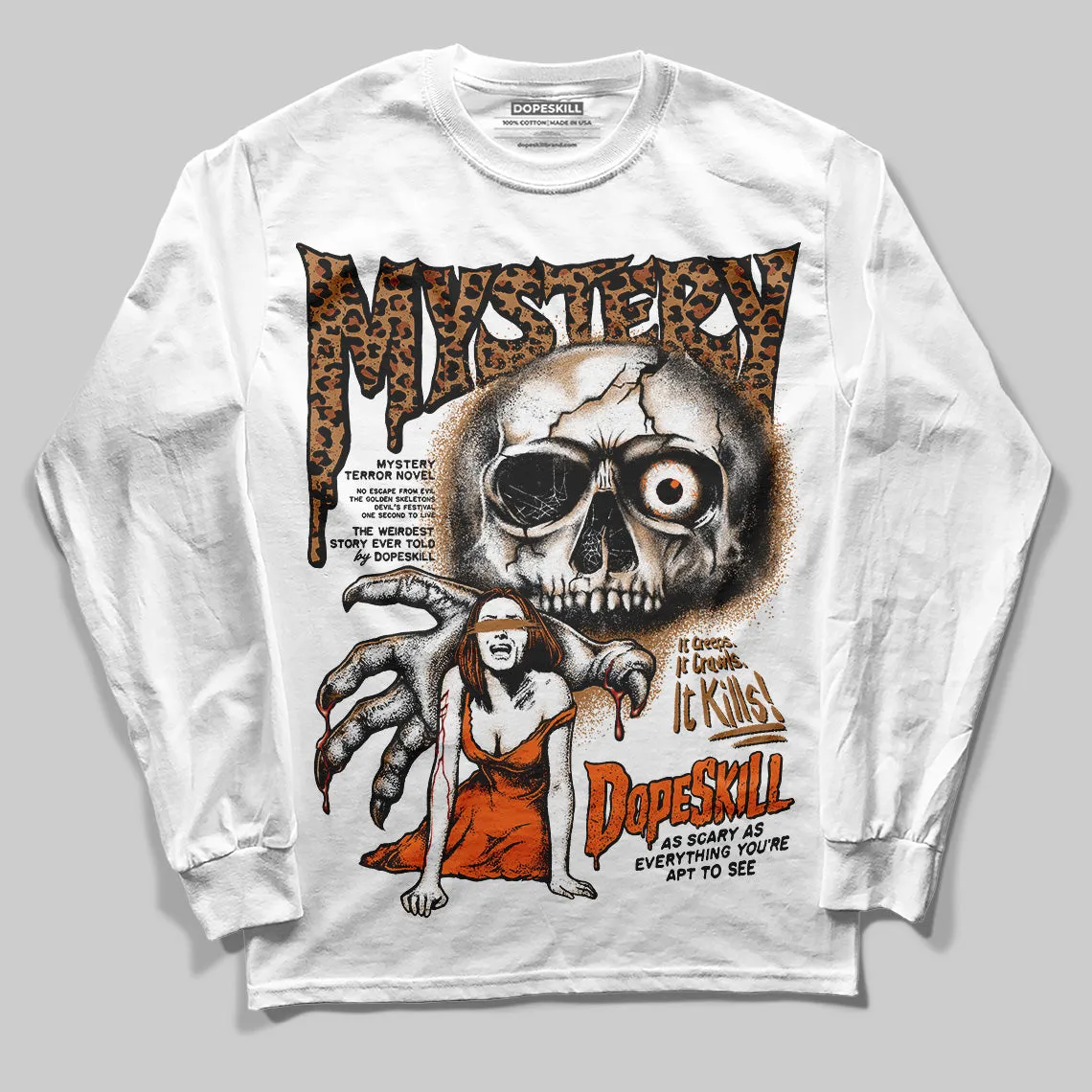 Samba Leopard Pack Preloved Red DopeSkill Long Sleeve T-Shirt Mystery Ghostly Grasp Graphic sold by DopeSkill