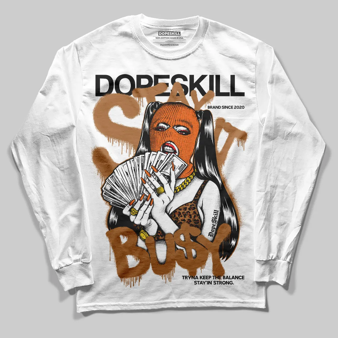 Samba Leopard Pack Preloved Red DopeSkill Long Sleeve T-Shirt Stay It Busy Graphic sold by DopeSkill