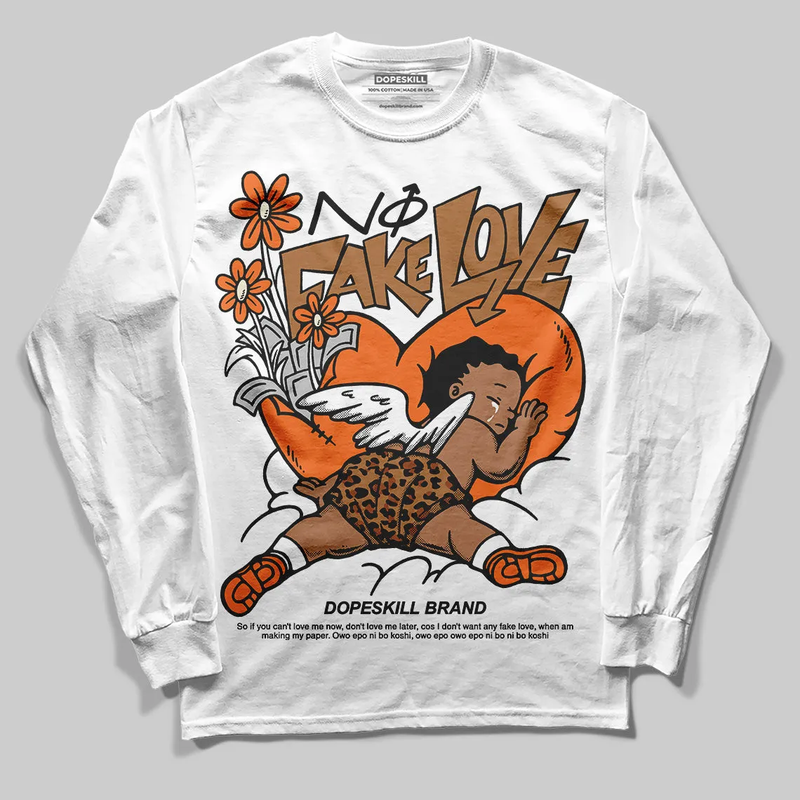 Samba Leopard Pack Preloved Red DopeSkill Long Sleeve T-Shirt No Fake Love Graphic sold by DopeSkill