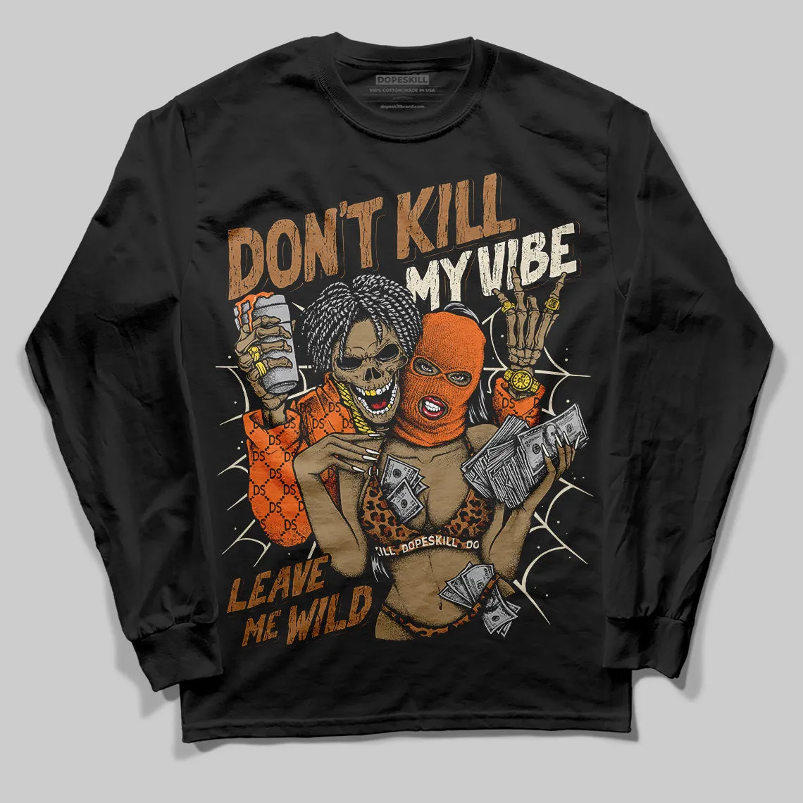 Samba Leopard Pack Preloved Red DopeSkill Long Sleeve T-Shirt Don't Kill My Vibe Graphic sold by DopeSkill product image thumbnail 2