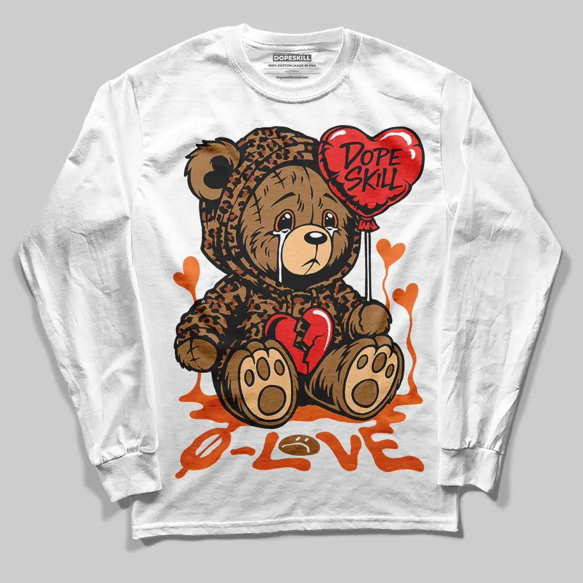 Samba Leopard Pack Preloved Red DopeSkill Long Sleeve T-Shirt Broken Bear Graphic sold by DopeSkill