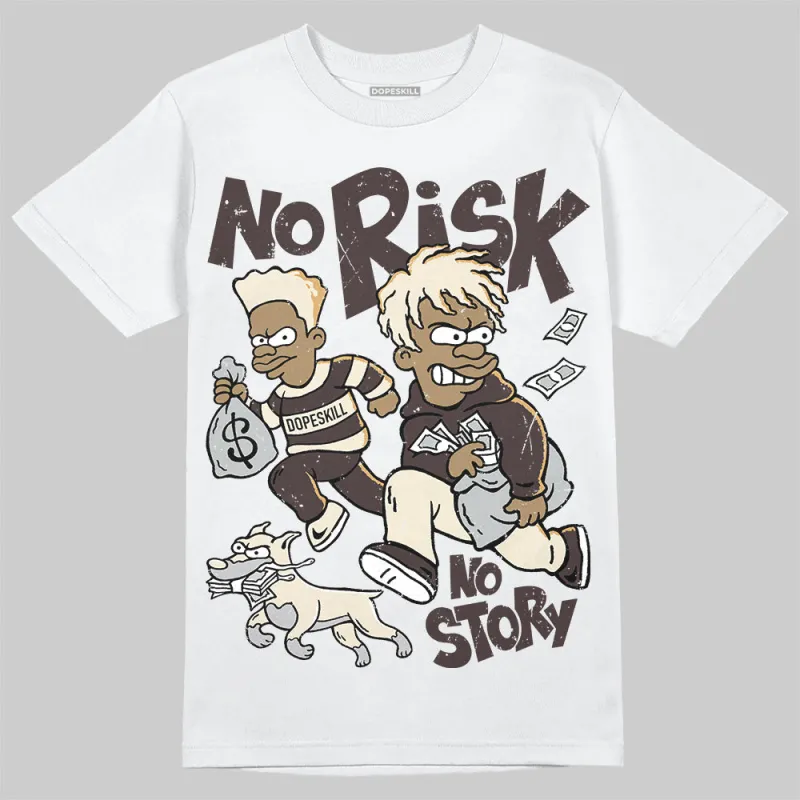 Runner 2.0 Sneakers Brown Fabric DopeSkill T-Shirt No Risk No Story Graphic sold by DopeSkill