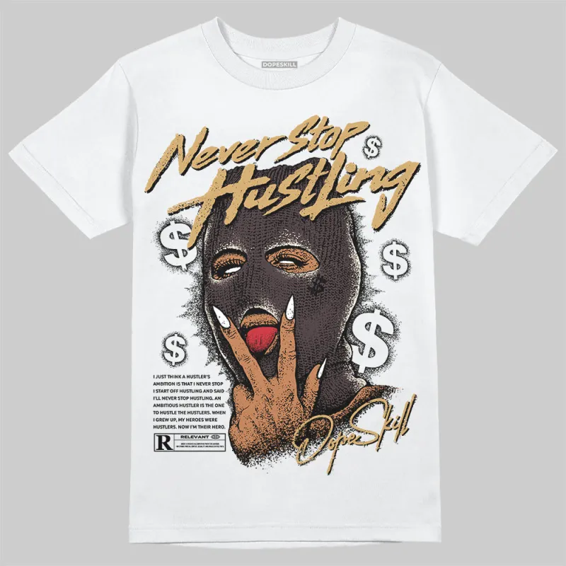 Runner 2.0 Sneakers Brown Fabric DopeSkill T-Shirt Never Stop Hustling Graphic sold by DopeSkill
