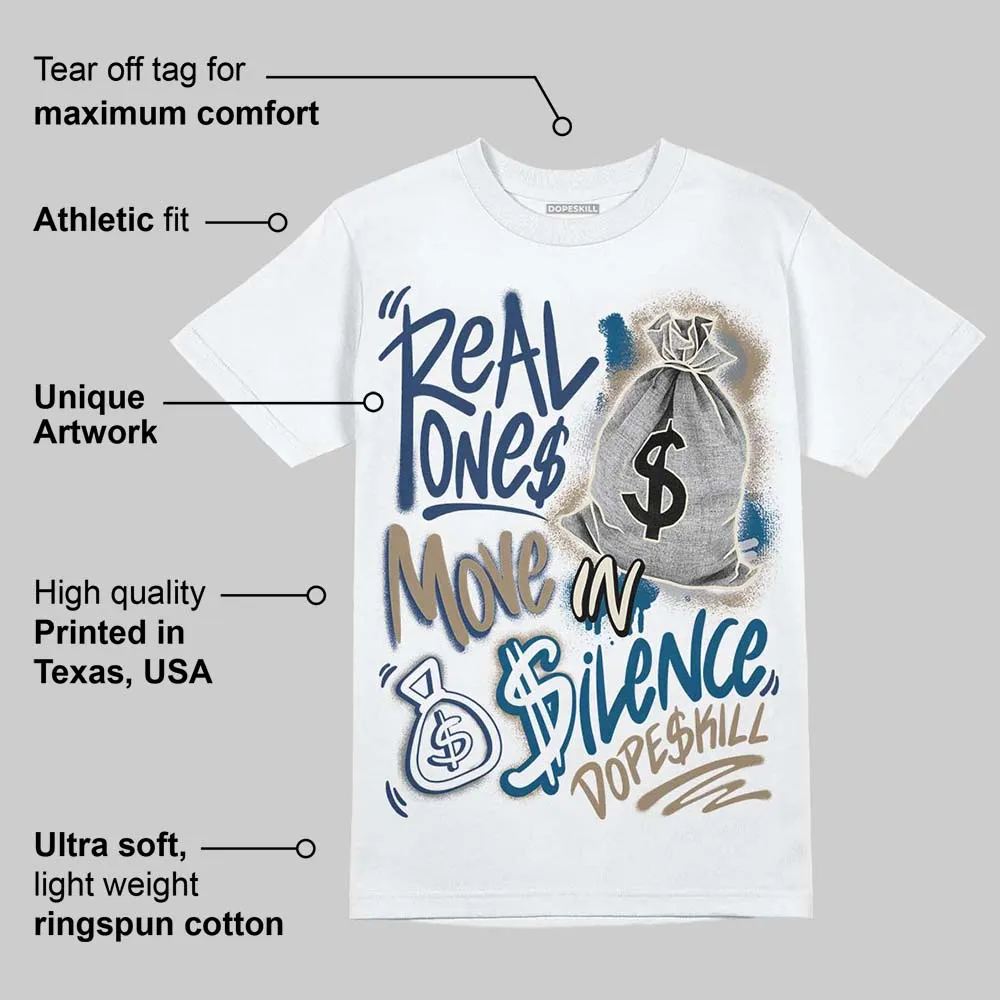 Gel Kayano 14 Cream Pure Silver DopeSkill T-Shirt Real Ones Move In Silence Graphic sold by DopeSkill product image thumbnail 3