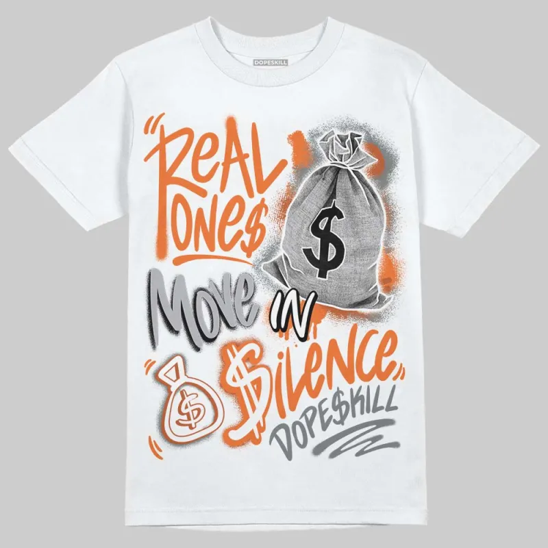 Kayano 14 Silver Piquant Orange DopeSkill T-Shirt Real Ones Move In Silence Graphic sold by DopeSkill