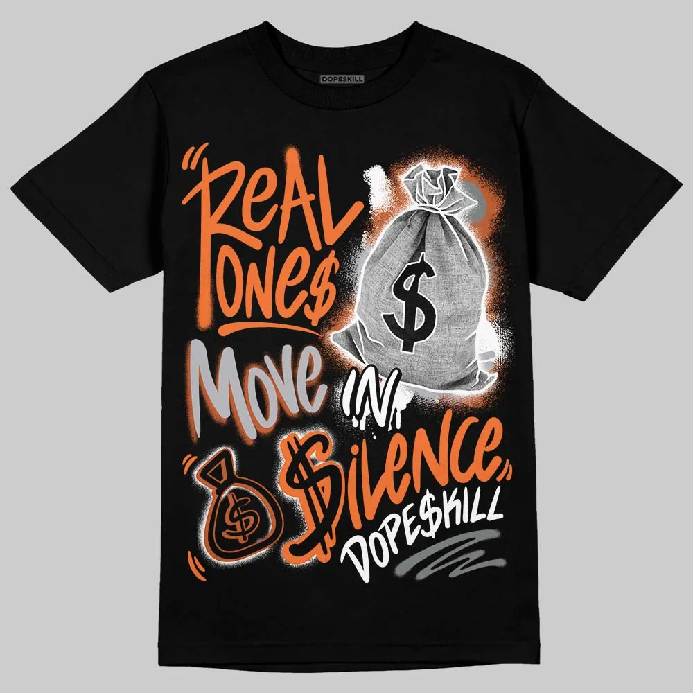 Kayano 14 Silver Piquant Orange DopeSkill T-Shirt Real Ones Move In Silence Graphic sold by DopeSkill product image thumbnail 2