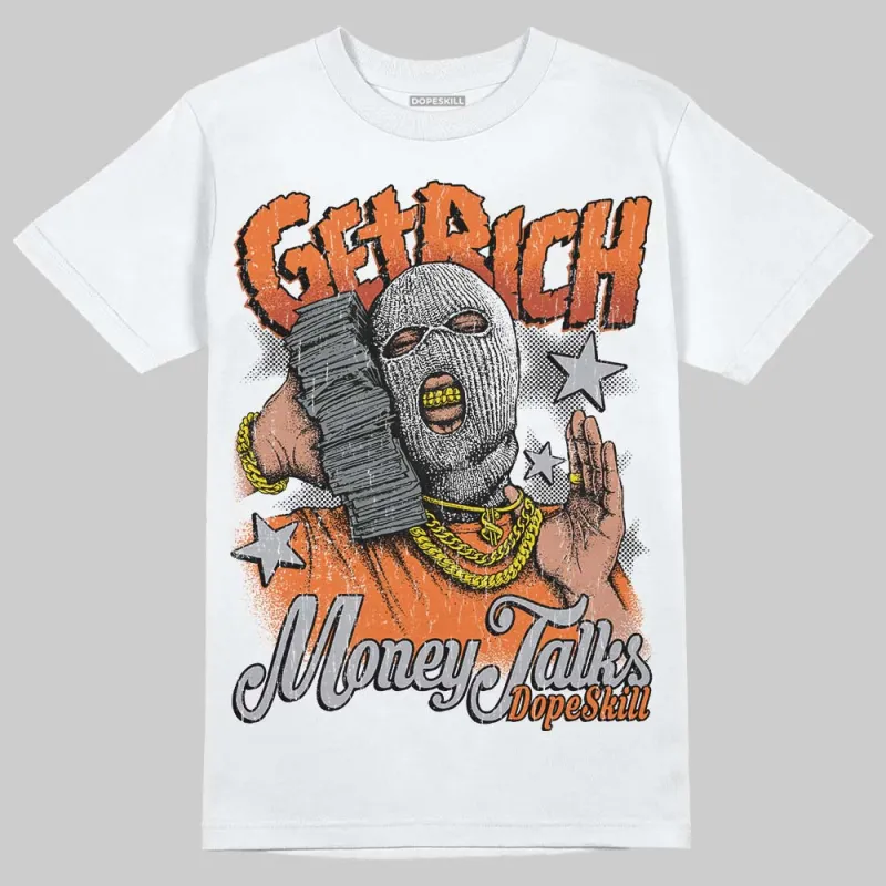 Kayano 14 Silver Piquant Orange DopeSkill T-Shirt Get Rich Graphic sold by DopeSkill