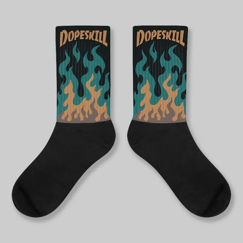 Samba Leopard Pack Collegiate Green DopeSkill Sublimated Sock FIRE Graphic sold by DopeSkill