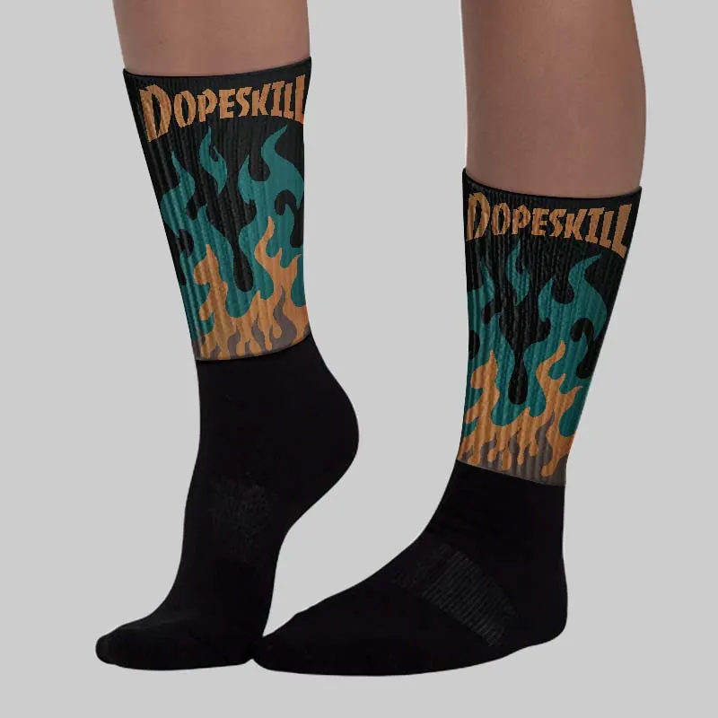 Samba Leopard Pack Collegiate Green DopeSkill Sublimated Sock FIRE Graphic sold by DopeSkill product image thumbnail 3