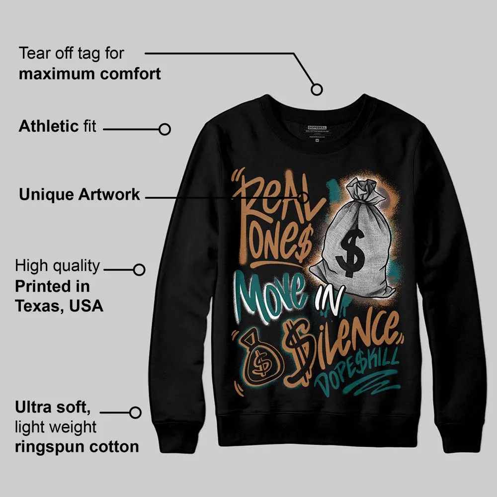 Samba Leopard Pack Collegiate Green DopeSkill Sweatshirt Real Ones Move In Silence Graphic sold by DopeSkill product image thumbnail 3