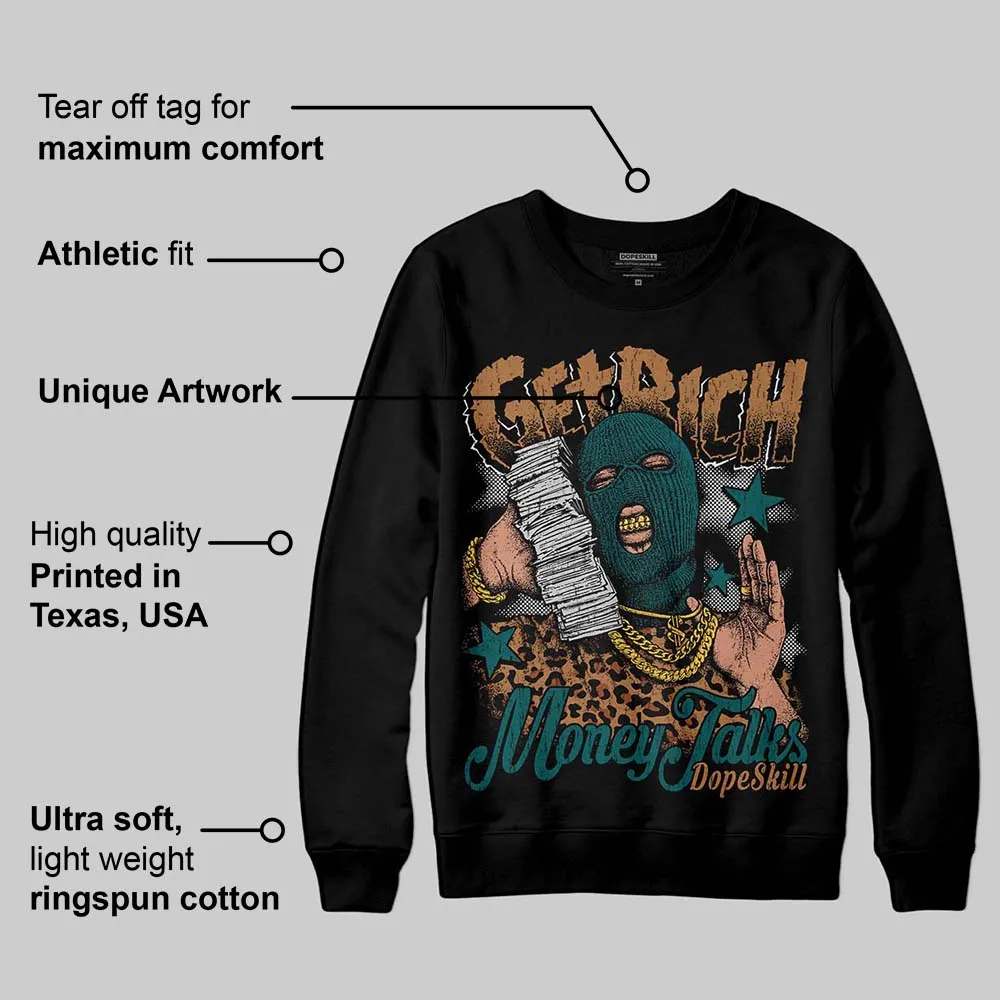Samba Leopard Pack Collegiate Green DopeSkill Sweatshirt Get Rich Graphic sold by DopeSkill product image thumbnail 3