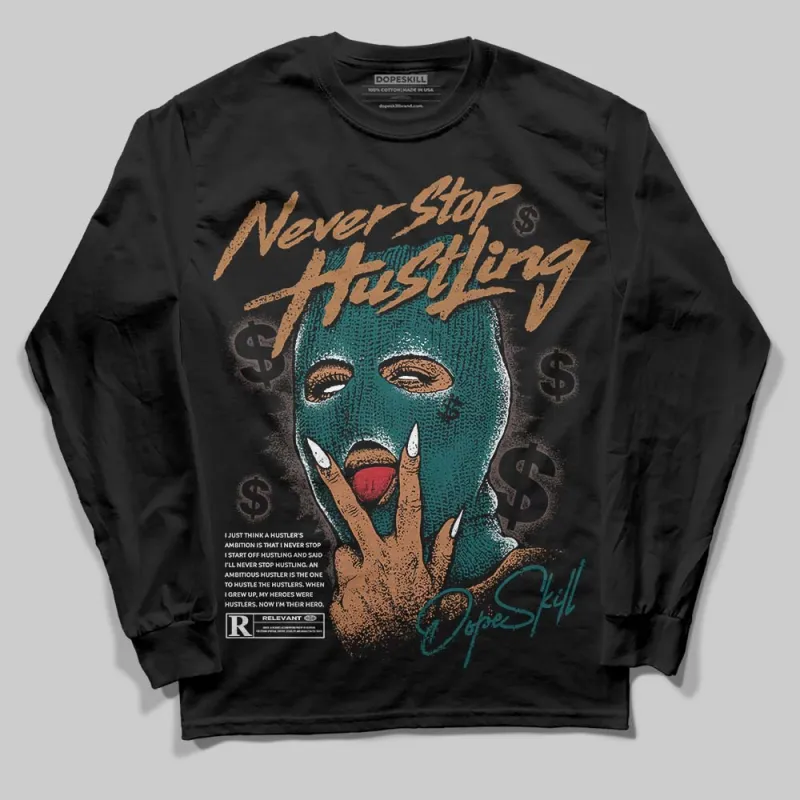 Samba Leopard Pack Collegiate Green DopeSkill Long Sleeve T-Shirt Never Stop Hustling Graphic sold by DopeSkill