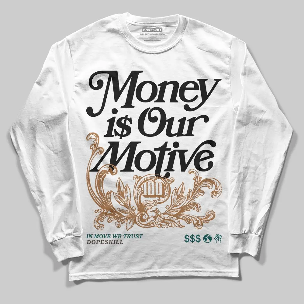 Samba Leopard Pack Collegiate Green DopeSkill Long Sleeve T-Shirt Money Is Our Motive Typo Graphic sold by DopeSkill product image thumbnail 2