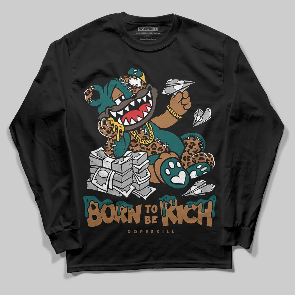Samba Leopard Pack Collegiate Green DopeSkill Long Sleeve T-Shirt Born To Be Rich Graphic sold by DopeSkill