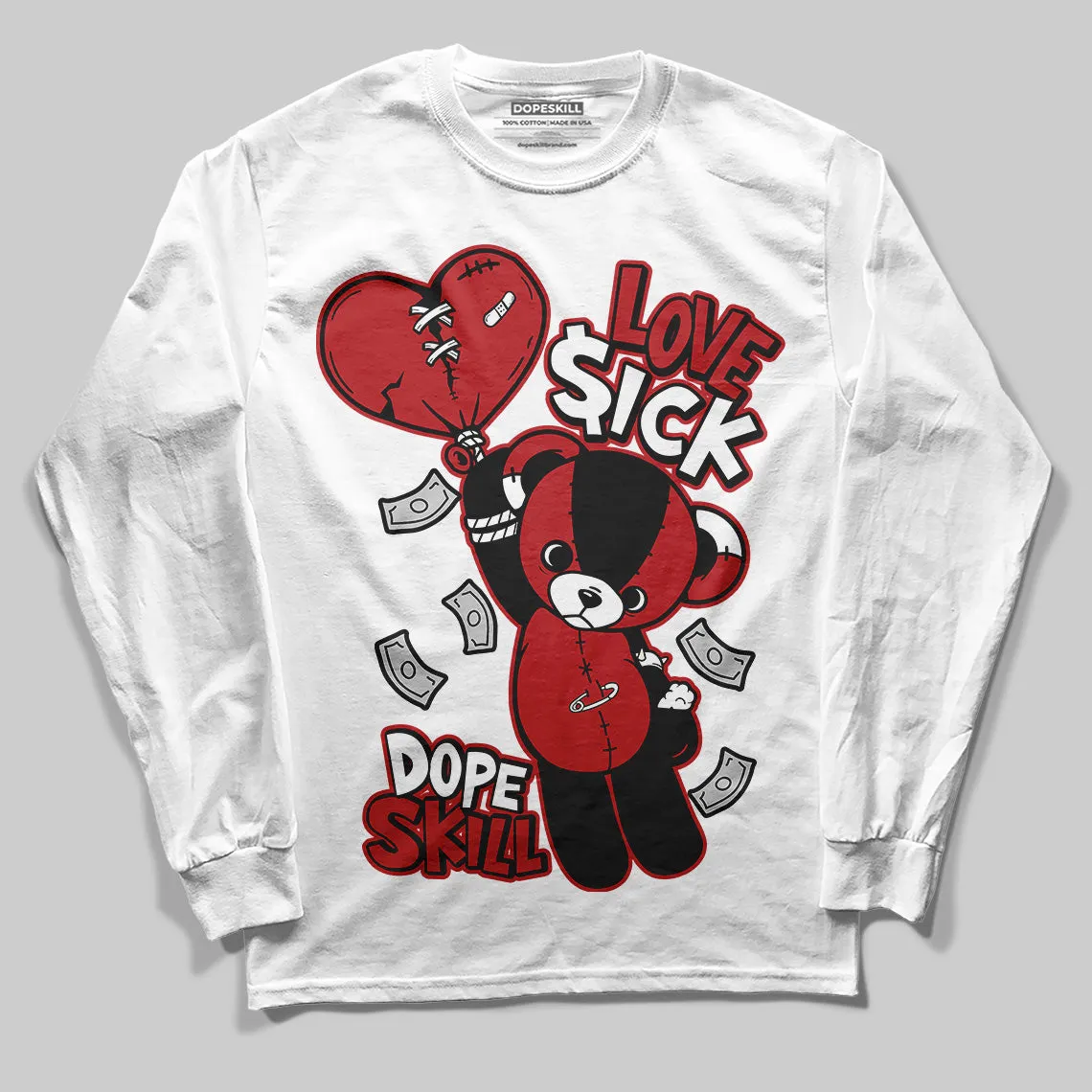 Flu Game 12s DopeSkill Long Sleeve T-Shirt Love Sick Graphic sold by DopeSkill product image thumbnail 2