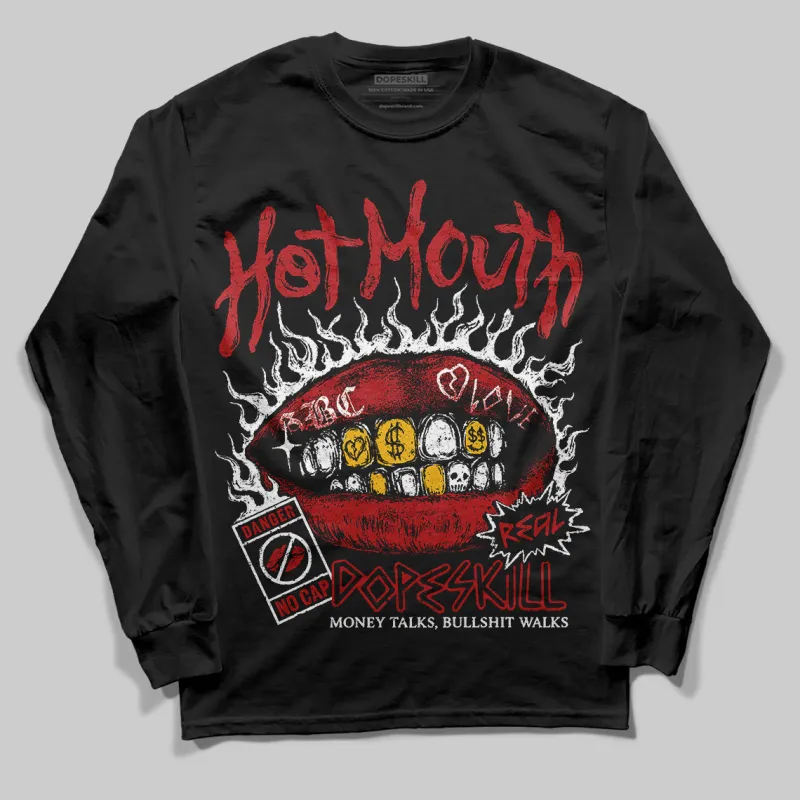 Flu Game 12s DopeSkill Long Sleeve T-Shirt Hot Mouth Graphic sold by DopeSkill