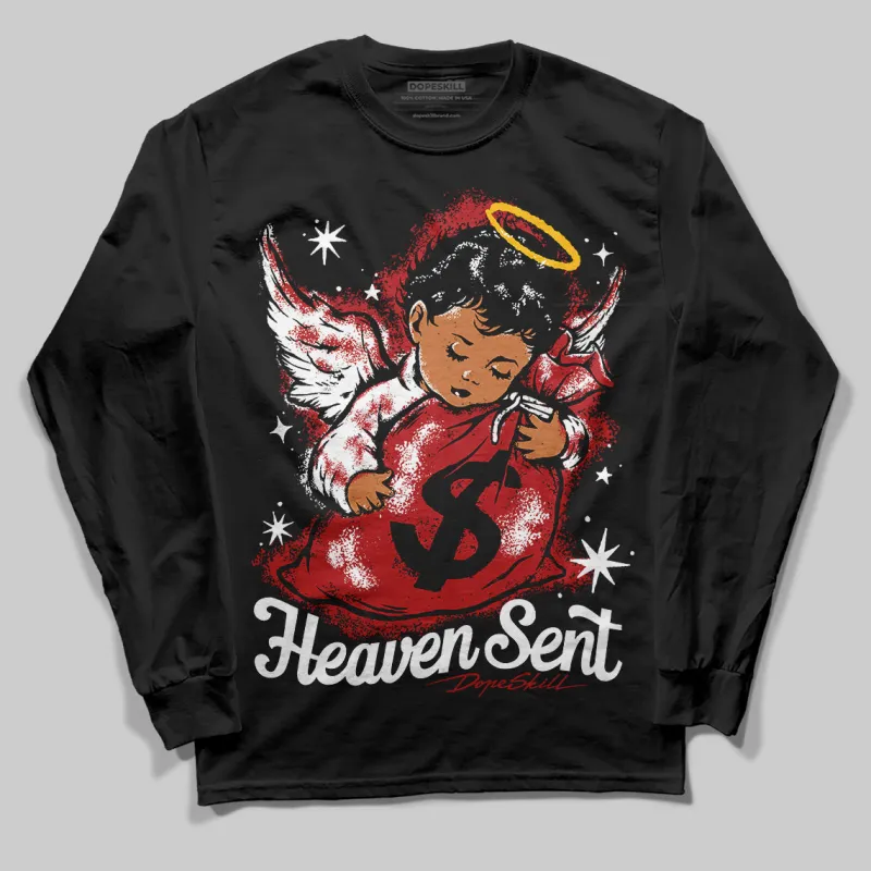 Flu Game 12s DopeSkill Long Sleeve T-Shirt Heaven Sent Graphic sold by DopeSkill