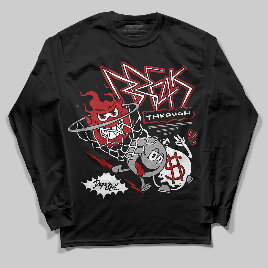 Flu Game 12s DopeSkill Long Sleeve T-Shirt Break Through Graphic sold by DopeSkill