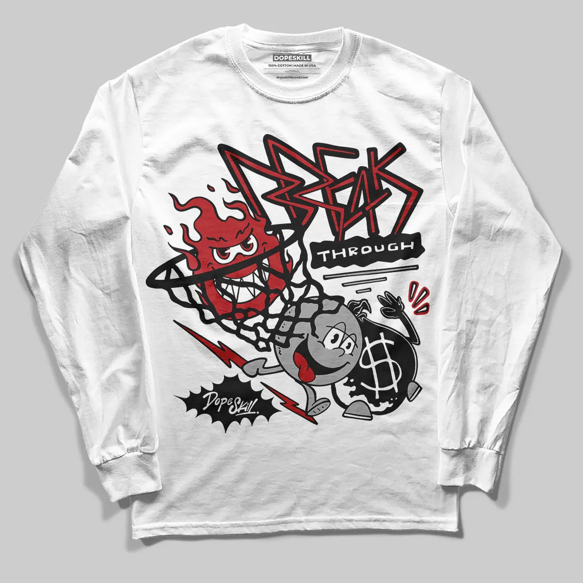 Flu Game 12s DopeSkill Long Sleeve T-Shirt Break Through Graphic sold by DopeSkill product image thumbnail 2