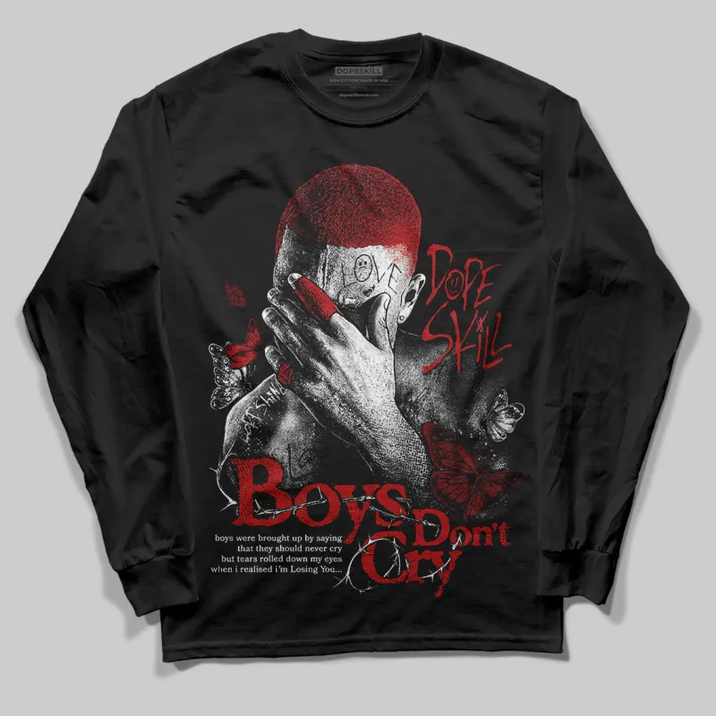 Flu Game 12s DopeSkill Long Sleeve T-Shirt Boys Don't Cry Graphic sold by DopeSkill