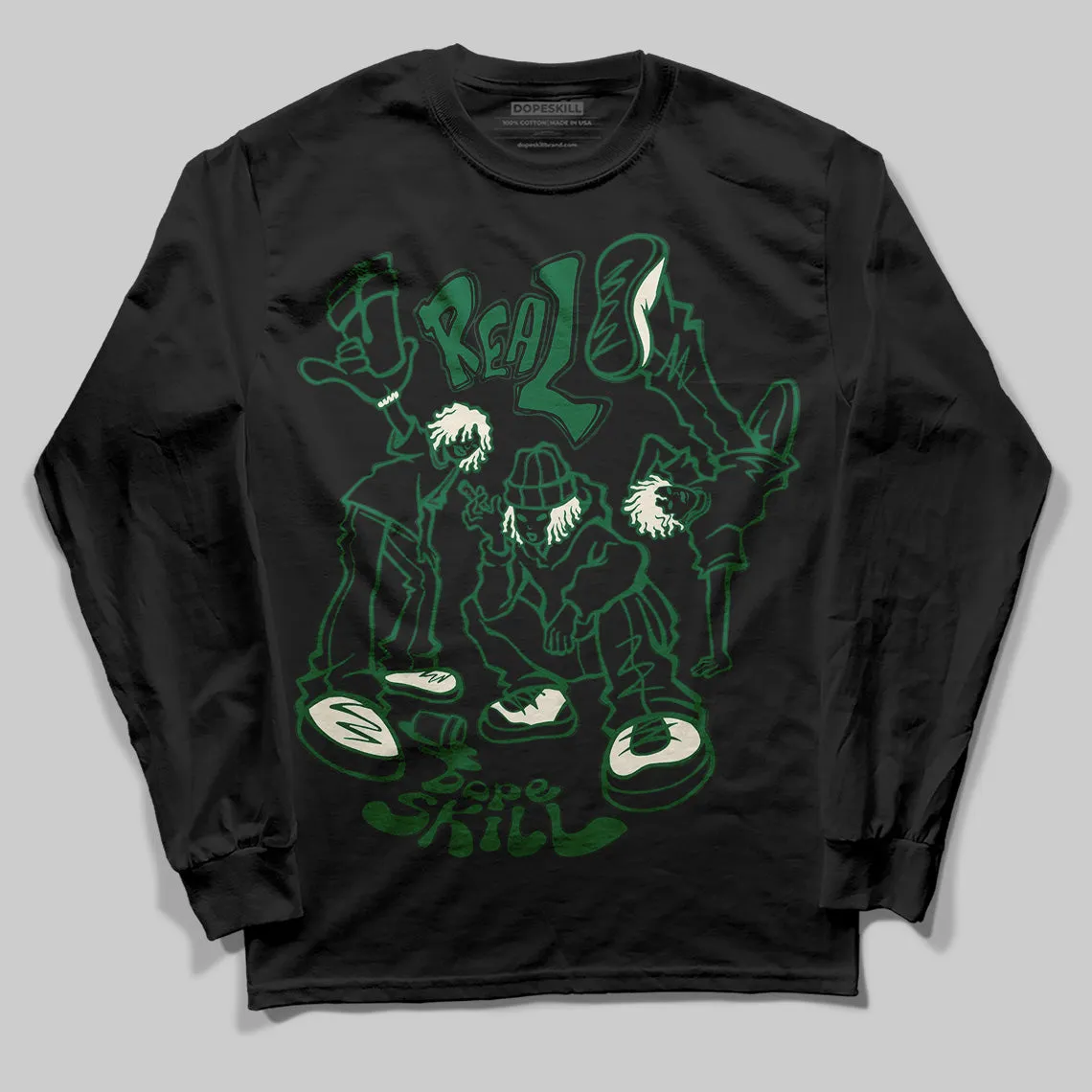 Pine Green 13s DopeSkill Long Sleeve T-Shirt Real Y2K Players Graphic sold by DopeSkill product image thumbnail 2