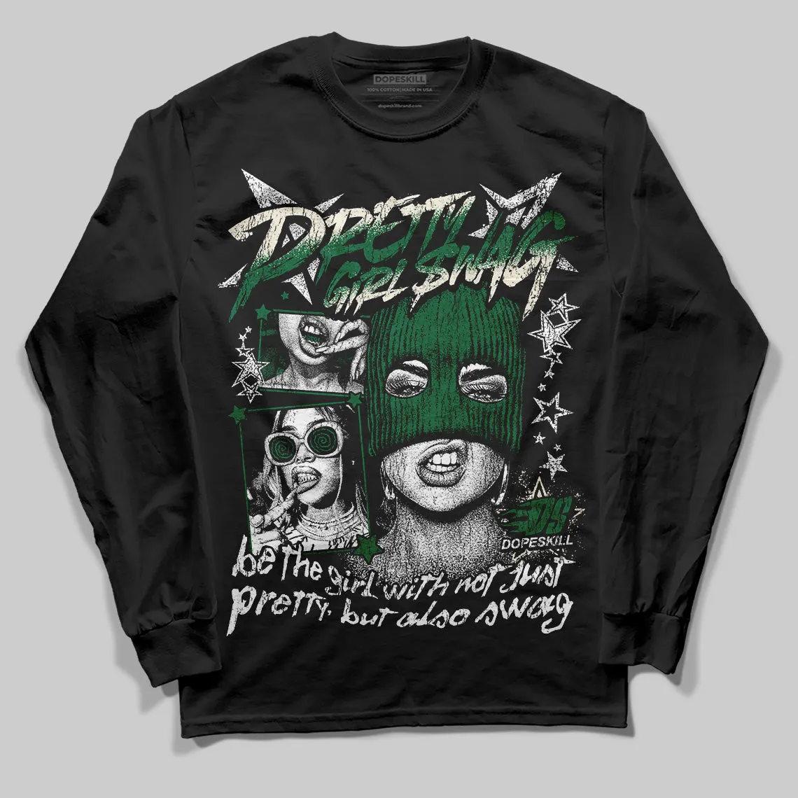 Pine Green 13s DopeSkill Long Sleeve T-Shirt Pretty Girl Swag Graphic sold by DopeSkill product image thumbnail 2