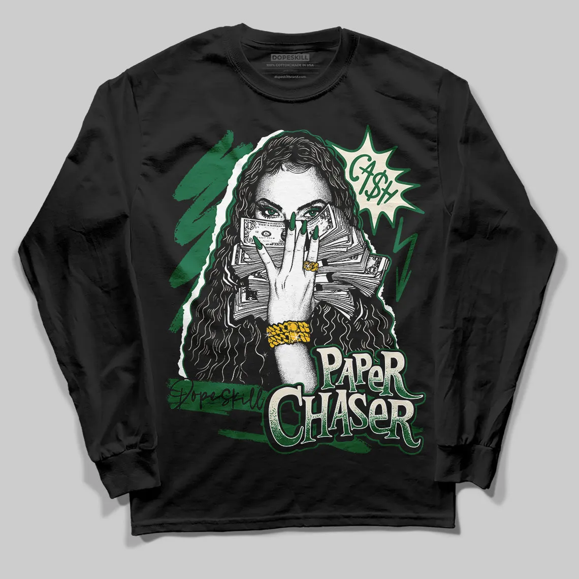 Pine Green 13s DopeSkill Long Sleeve T-Shirt NPC Graphic sold by DopeSkill product image thumbnail 2
