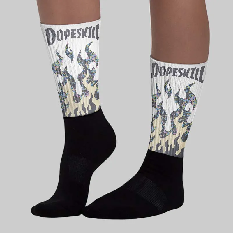 Year Of The Snake 11s DopeSkill Sublimated Sock FIRE Graphic sold by DopeSkill product image thumbnail 3
