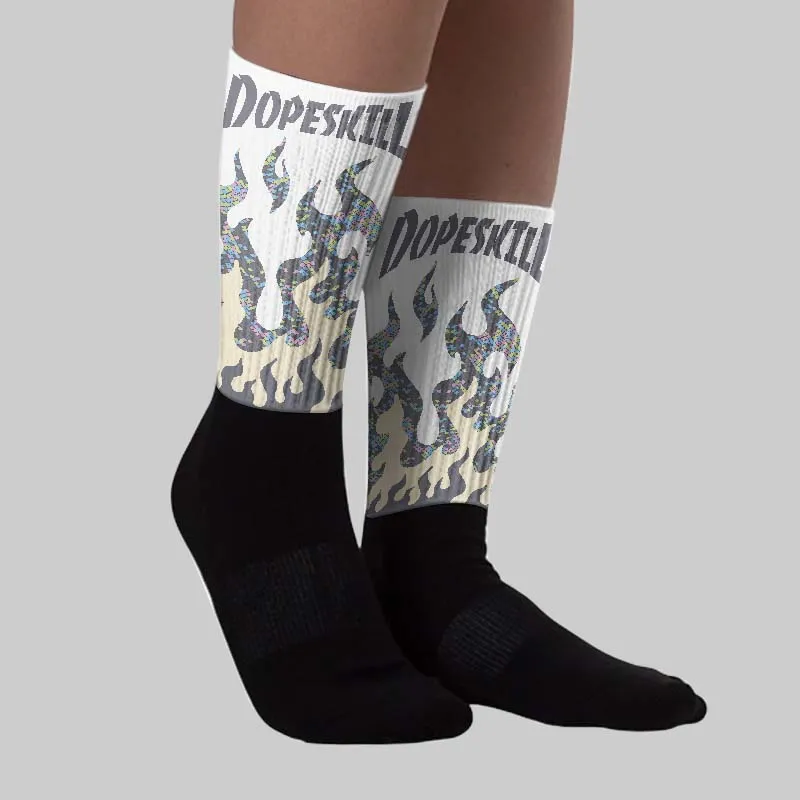 Year Of The Snake 11s DopeSkill Sublimated Sock FIRE Graphic sold by DopeSkill product image thumbnail 2